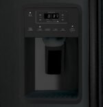 GE 25.3 Cu. Ft. Side-by-Side Refrigerator External Ice Water Dispenser High Gloss Black from Kings Outlet