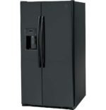 GE 25.3 Cu. Ft. Side-by-Side Refrigerator External Ice Water Dispenser High Gloss Black from Kings Outlet
