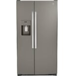 GE 25.3 Cu. Ft. Side-by-Side Refrigerator External Ice Water Dispenser Slate from Kings Outlet