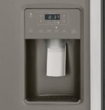 GE 25.3 Cu. Ft. Side-by-Side Refrigerator External Ice Water Dispenser Slate from Kings Outlet