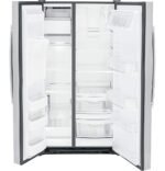 GE 25.3 Cu. Ft. Side-by-Side Refrigerator External Ice Water Dispenser Stainless Steel from Kings Outlet