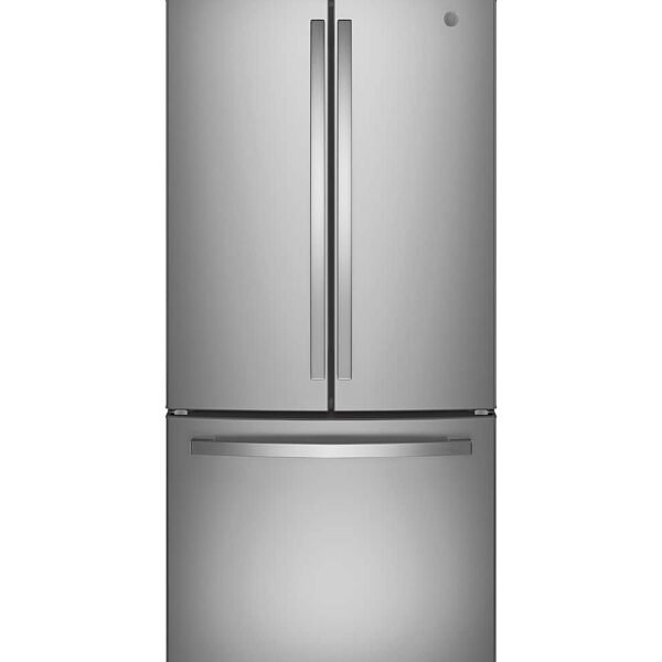 GE 18.6 Cu. Ft. French Door Counter-Depth Refrigerator Internal Water Dispenser Stainless Steel from Kings Outlet