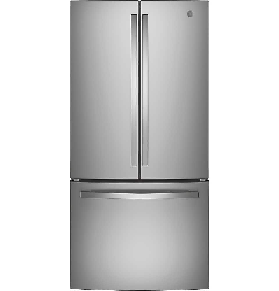 GE 18.6 Cu. Ft. French Door Counter-Depth Refrigerator Internal Water Dispenser Stainless Steel from Kings Outlet