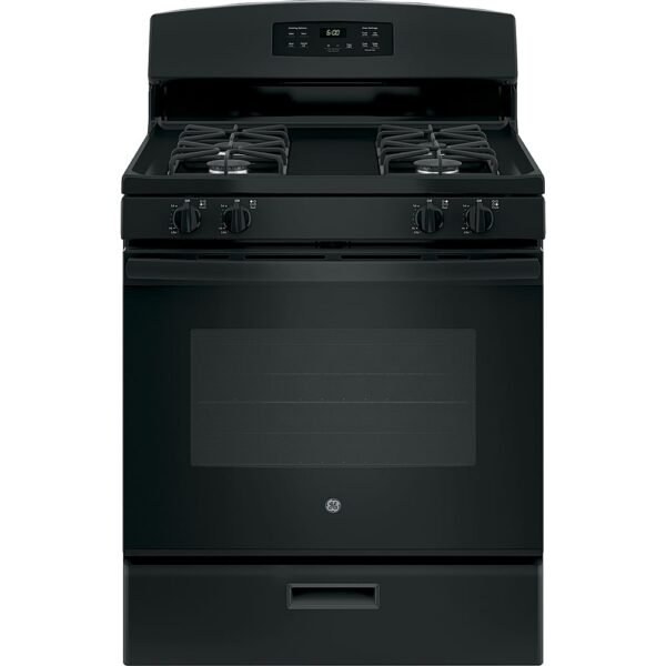 GE 4.8 Cu. Ft. Freestanding Gas Range Black from Kings Outlet