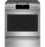 Café 5.6 Cu. Ft. Slide-In Gas Convection Range Customizable Stainless Steel from Kings Outlet