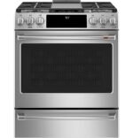 Café 5.6 Cu. Ft. Slide-In Gas Convection Range Customizable Stainless Steel from Kings Outlet