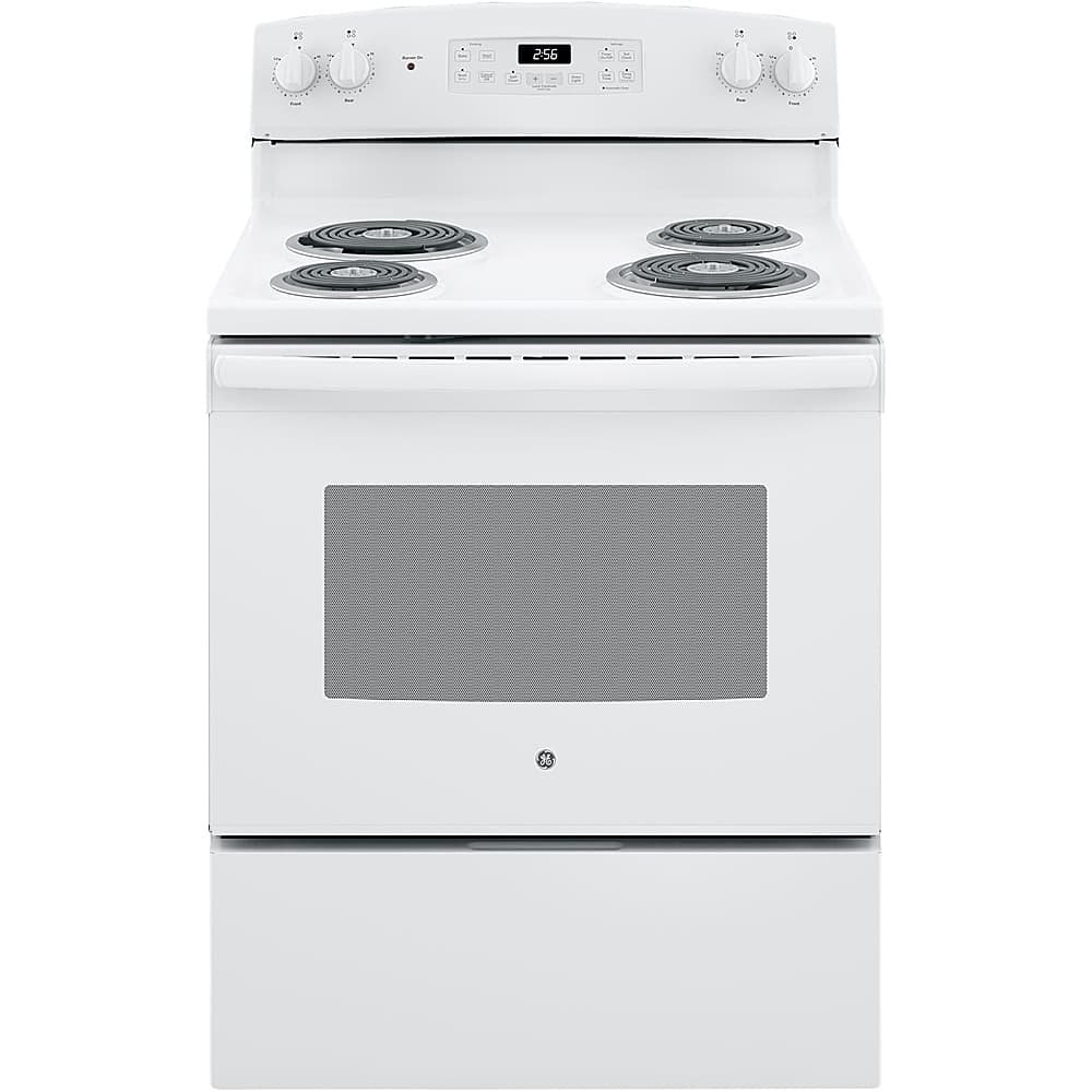GE 5.0 Cu. Ft. Self-Cleaning Freestanding Electric Range White from Kings Outlet