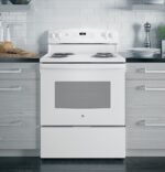 GE 5.0 Cu. Ft. Self-Cleaning Freestanding Electric Range White from Kings Outlet