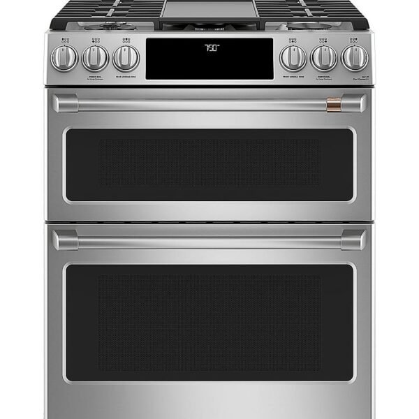 Café 6.7 Cu. Ft. Slide-In Double Oven Gas True Convection Range Built-In Wi-Fi Customizable from Kings Outlet
