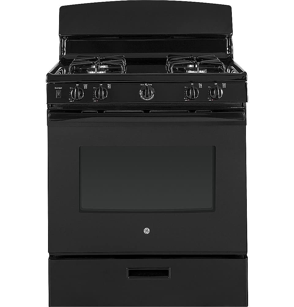 GE 4.8 Cu. Ft. Freestanding Gas Range Black from Kings Outlet
