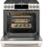 Café 5.6 Cu. Ft. Slide-In Gas Convection Range Customizable Matte White from Kings Outlet