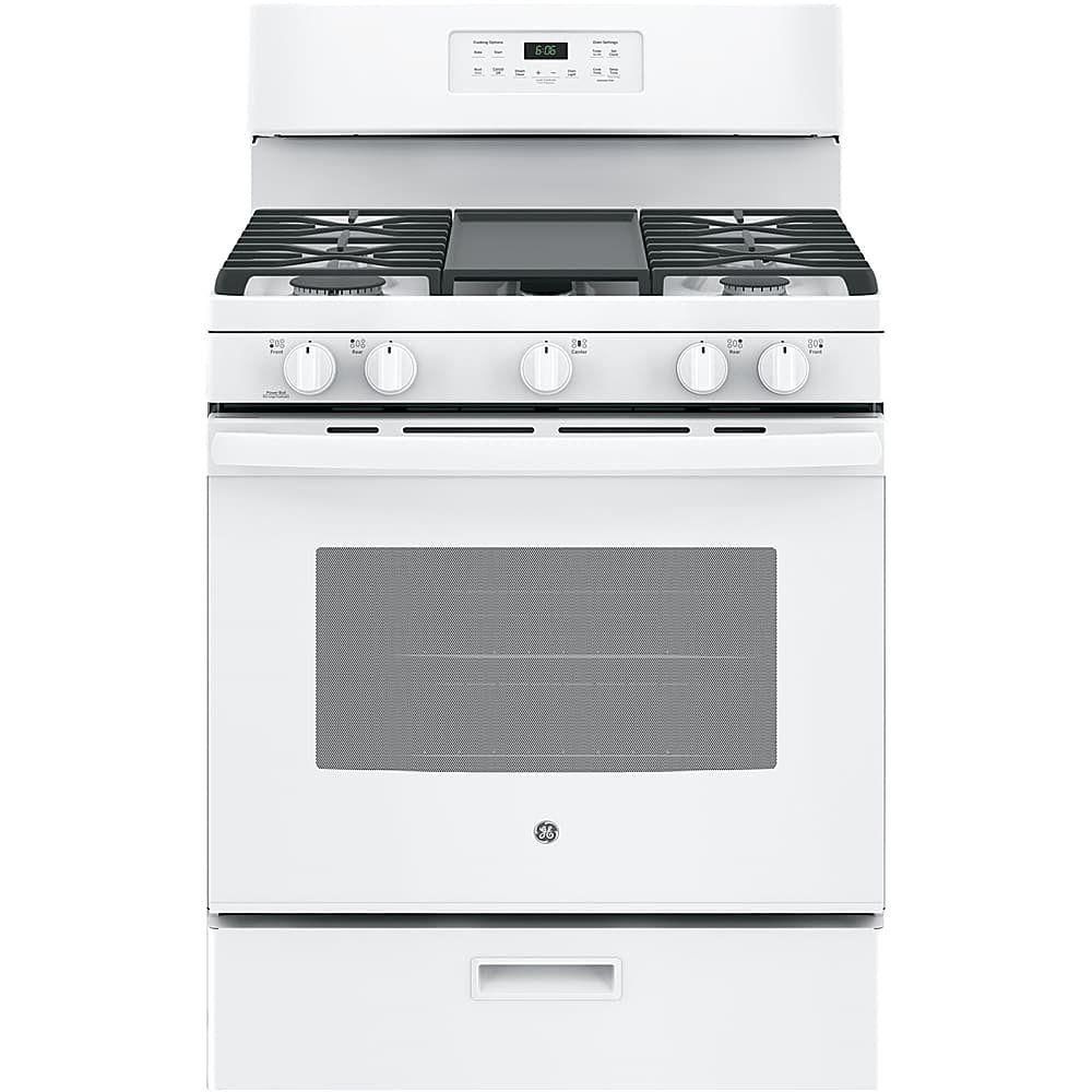 GE 5.0 Cu. Ft. Freestanding Gas Range White from Kings Outlet