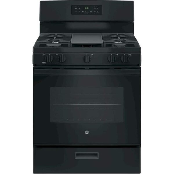 GE 5.0 Cu. Ft. Freestanding Gas Range Black from Kings Outlet