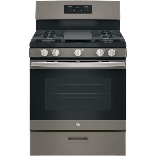 GE 5.0 Cu. Ft. Freestanding Gas Range Slate from Kings Outlet