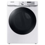 Samsung 7.5 Cu. Ft. Stackable Smart Gas Dryer Steam Sanitize+ White from Kings Outlet
