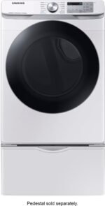 Samsung 7.5 Cu. Ft. Stackable Smart Electric Dryer Steam Sanitize+ White from Kings Outlet