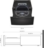 LG SideKick 1.0 Cu. Ft. High-Efficiency Top Load Pedestal Washer 3-Motion Technology Black Steel from Kings Outlet
