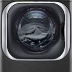 LG 5.2 Cu. Ft. High-Efficiency Stackable Smart Front Load Washer Steam TurboWash Black Steel from Kings Outlet