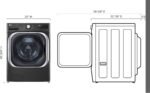 LG 5.2 Cu. Ft. High-Efficiency Stackable Smart Front Load Washer Steam TurboWash Black Steel from Kings Outlet