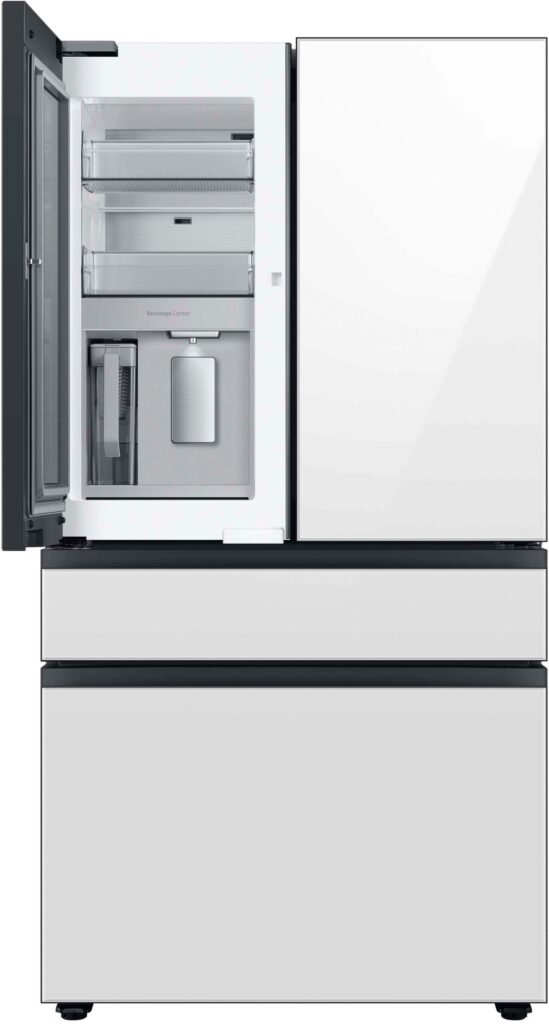 Samsung BESPOKE 29 cu. ft. 4-Door French Door Smart Refrigerator Beverage Center Custom Panel from Kings Outlet