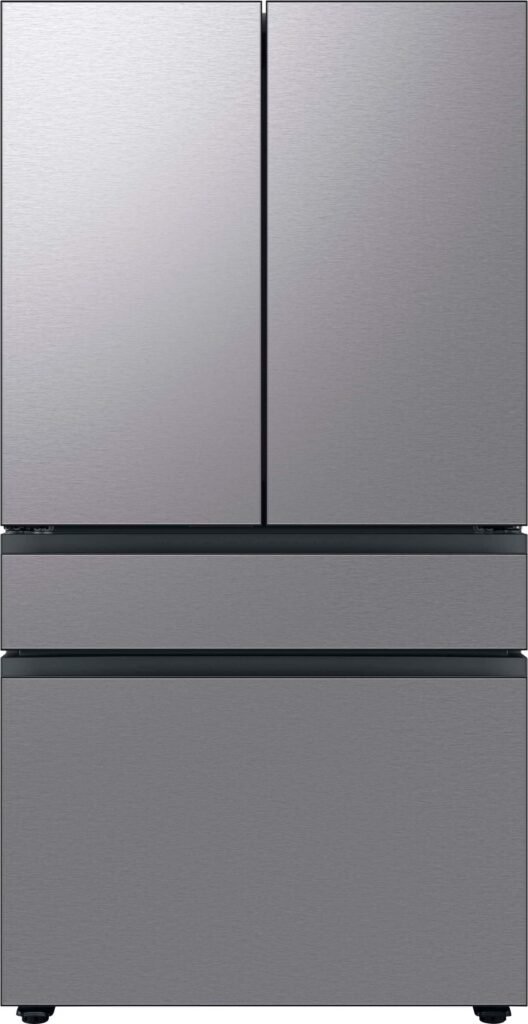 Samsung BESPOKE 29 cu. ft. 4-Door French Door Smart Refrigerator Beverage Center Stainless Steel from Kings Outlet