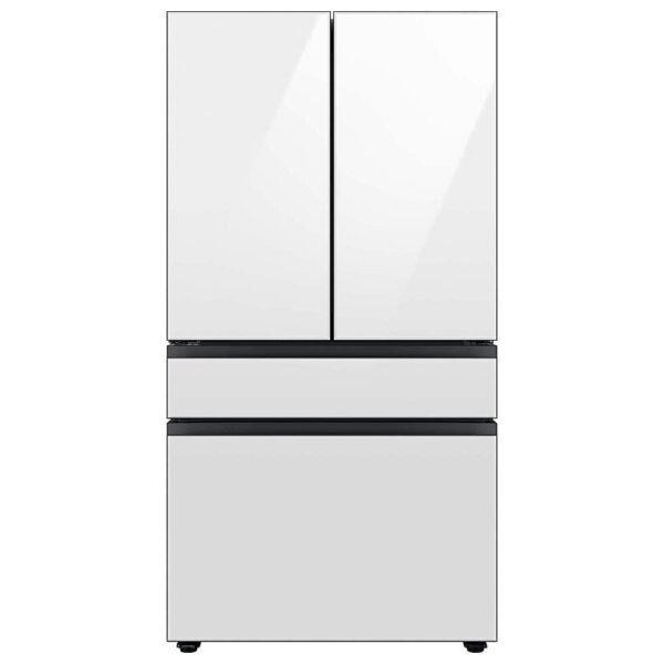 Samsung BESPOKE 29 cu. ft. 4-Door French Door Smart Refrigerator Beverage Center White Glass from Kings Outlet