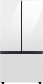 Samsung BESPOKE 30 cu. ft. 3-Door French Door Smart Refrigerator Beverage Center White Glass from Kings Outlet