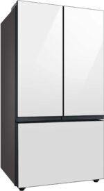 Samsung BESPOKE 30 cu. ft. 3-Door French Door Smart Refrigerator Beverage Center White Glass from Kings Outlet