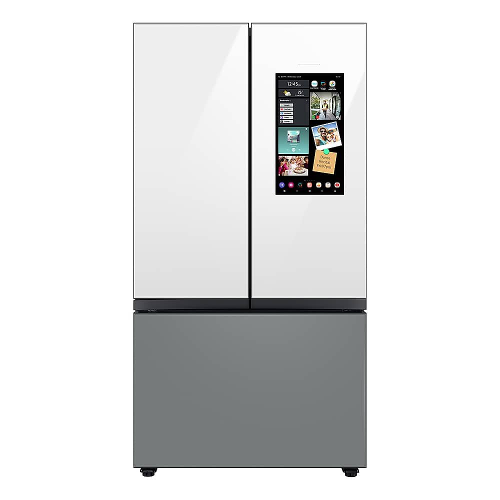 Samsung BESPOKE 30 cu. ft 3-Door French Door Smart Refrigerator Family Hub Gray Glass from Kings Outlet