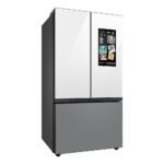Samsung BESPOKE 30 cu. ft 3-Door French Door Smart Refrigerator Family Hub Gray Glass from Kings Outlet