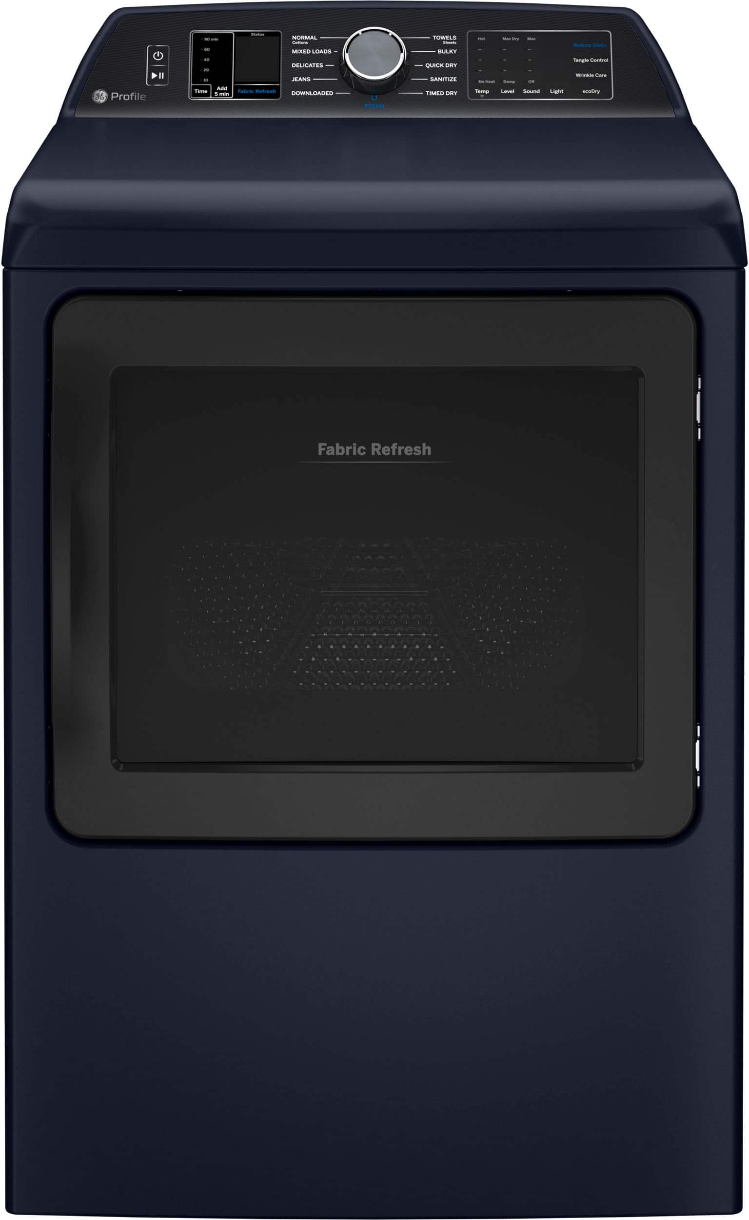 Kings Outlet GE Profile 7.3 Cu. Ft. Smart Electric Dryer Fabric Refresh Steam Washer Link Sapphire GE Profile 7.3 Cu. Ft. Smart Electric Dryer Fabric Refresh Steam Washer Link Sapphire from Kings Outlet