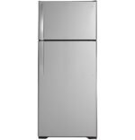 GE 17.5 Cu. Ft. Top-Freezer Refrigerator Edge-to-Edge Glass Shelves Stainless Steel from Kings Outlet