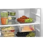 GE 17.5 Cu. Ft. Top-Freezer Refrigerator Edge-to-Edge Glass Shelves Stainless Steel from Kings Outlet