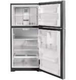 GE 19.2 Cu. Ft. Top-Freezer Refrigerator Garage Ready Performance Stainless Steel from Kings Outlet