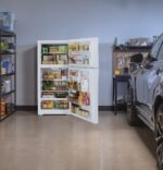 GE 19.2 Cu. Ft. Top-Freezer Refrigerator Garage Ready Performance Stainless Steel from Kings Outlet