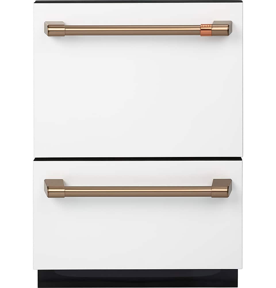 Café 24" Top Control Built-In Double Drawer Dishwasher Customizable Matte White from Kings Outlet