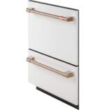 Café 24" Top Control Built-In Double Drawer Dishwasher Customizable Matte White from Kings Outlet