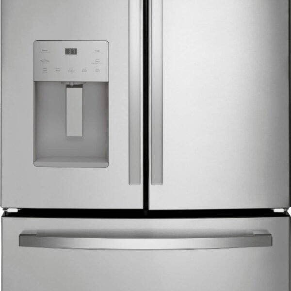 GE 25.6 Cu. Ft. French Door Refrigerator Space-Saving Ice Maker Stainless Steel from Kings Outlet