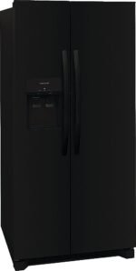 Frigidaire 22.3 Cu. Ft. Side-by-Side Refrigerator EvenTemp Cooling System Black from Kings Outlet