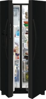 Frigidaire 22.3 Cu. Ft. Side-by-Side Refrigerator EvenTemp Cooling System Black from Kings Outlet