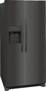 Frigidaire 22.3 Cu. Ft. Side-by-Side Refrigerator EvenTemp Cooling System Black Stainless Steel from Kings Outlet