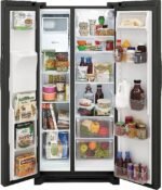 Frigidaire 22.3 Cu. Ft. Side-by-Side Refrigerator EvenTemp Cooling System Black Stainless Steel from Kings Outlet