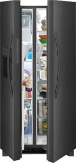 Frigidaire 22.3 Cu. Ft. Side-by-Side Refrigerator EvenTemp Cooling System Black Stainless Steel from Kings Outlet