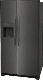 Frigidaire 25.6 Cu. Ft. Side-by-Side Refrigerator EvenTemp Cooling System Black Stainless Steel from Kings Outlet