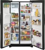 Frigidaire 25.6 Cu. Ft. Side-by-Side Refrigerator EvenTemp Cooling System Black from Kings Outlet