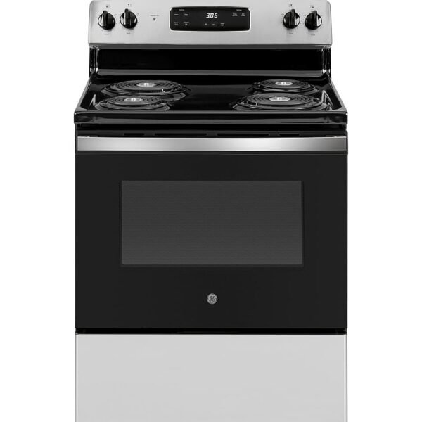 GE 5.0 Cu. Ft. Freestanding Electric Range Stainless Steel from Kings Outlet