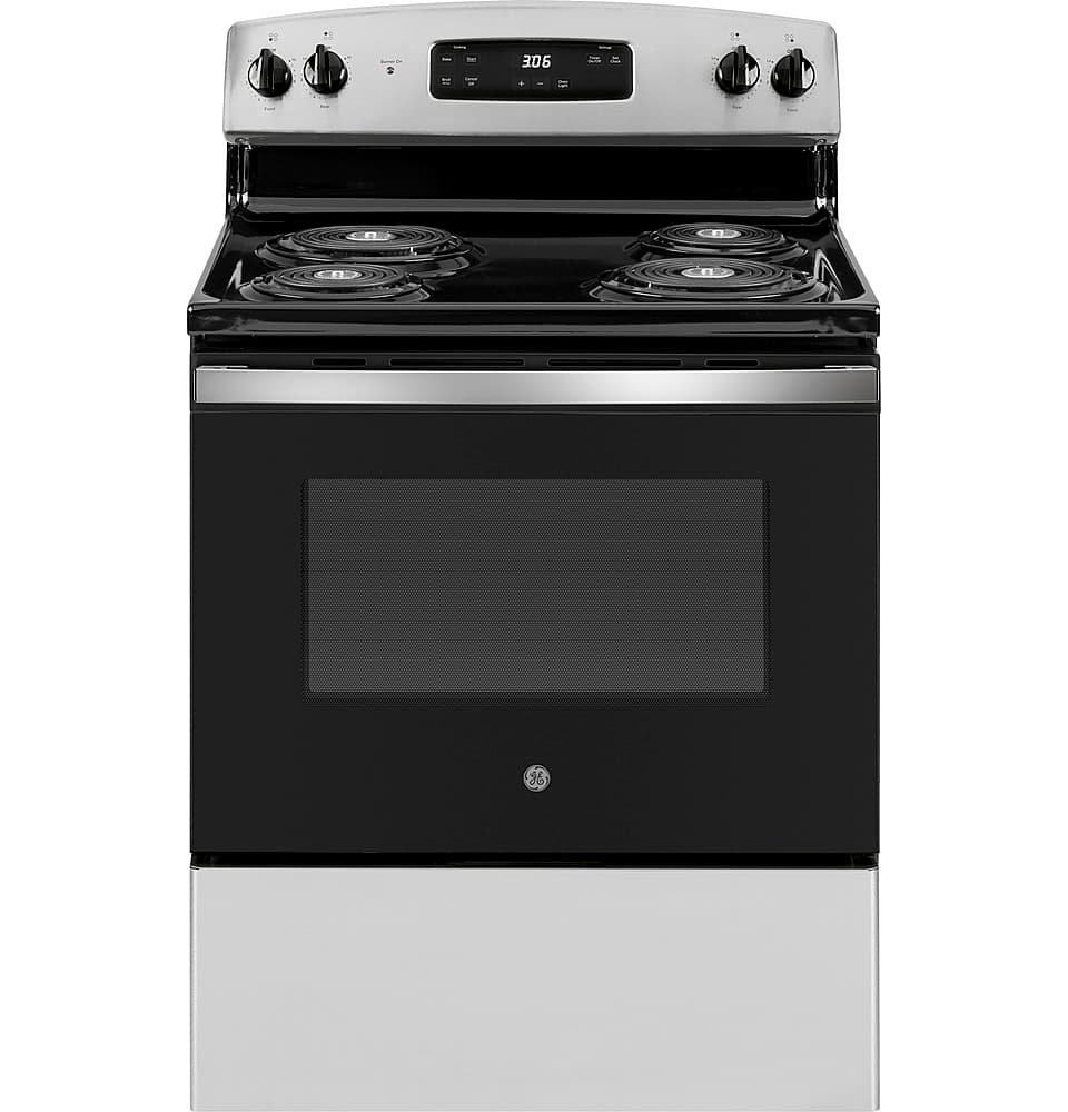 GE 5.0 Cu. Ft. Freestanding Electric Range Stainless Steel from Kings Outlet