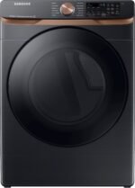 Samsung 7.5 Cu. Ft. Stackable Smart Electric Dryer Steam Sensor Dry Brushed Black from Kings Outlet