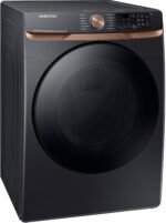 Samsung 7.5 Cu. Ft. Stackable Smart Electric Dryer Steam Sensor Dry Brushed Black from Kings Outlet