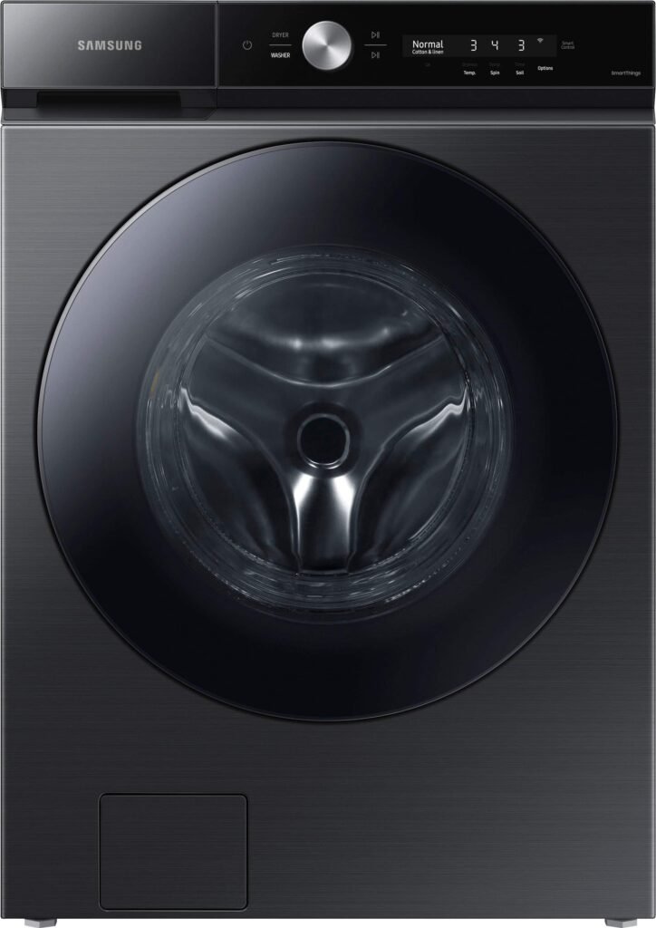 Samsung BESPOKE 5.3 Cu. Ft. High-Efficiency Stackable Smart Front Load Washer Steam Super Speed from Kings Outlet